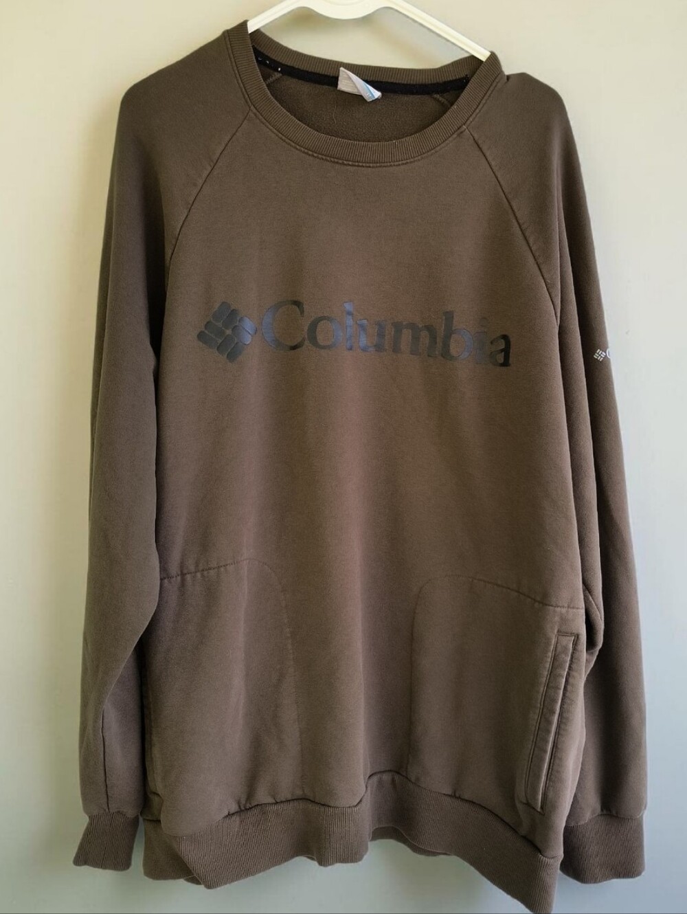 Columbia Men's  Logo Crewneck Sweatshirt - Brown/Olive